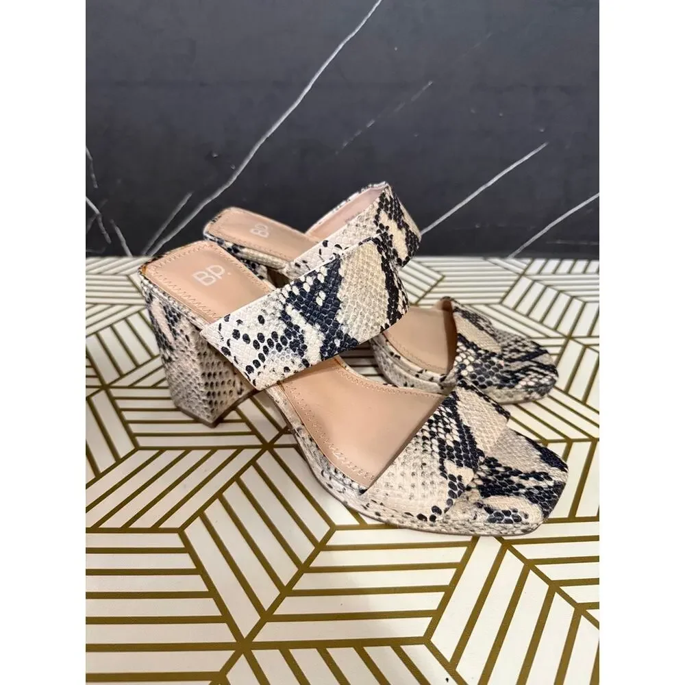 BP. Karly Women's Animal Print Block Heel Sandal | Size 8.5